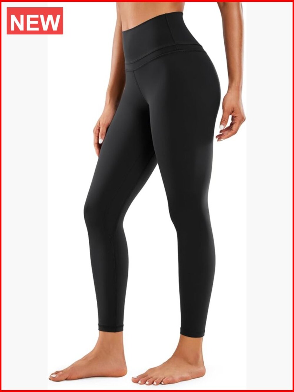 High Waist Yoga Leggings 25" Inseam - Buttery Soft Naked Feeling Training Tight